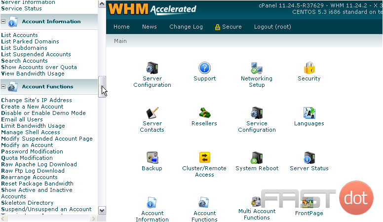 Access cPanel accounts in WHM