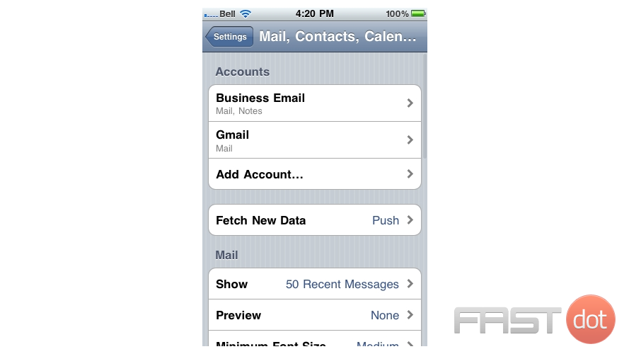 Change the email password on your iPhone