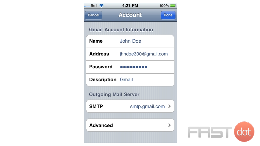 Change the email password on your iPhone