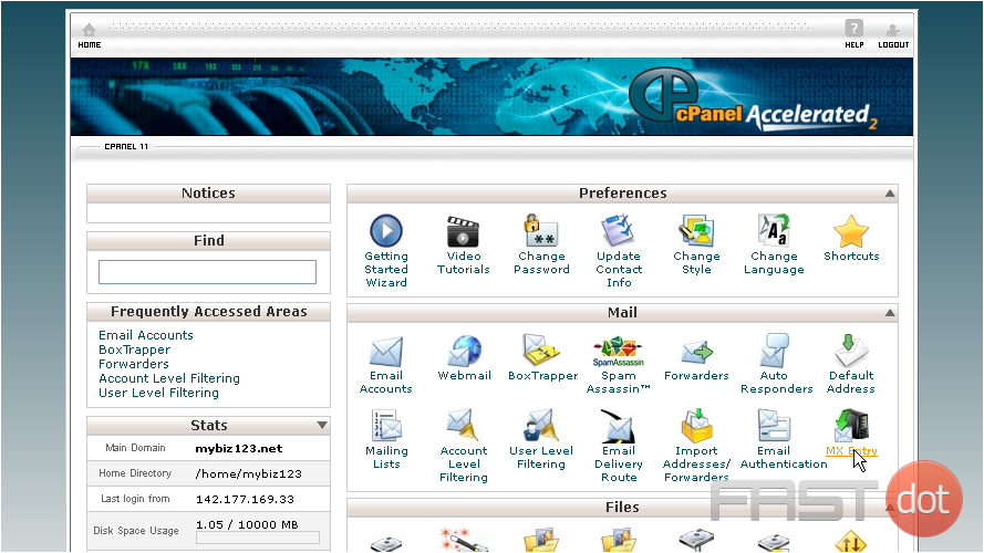 add an MX entry in cPanel
