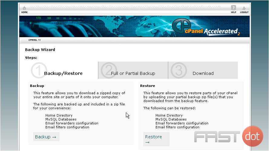 backup your website using cpanel