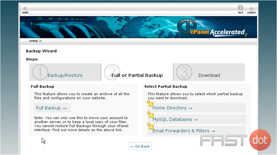 backup your website using cpanel