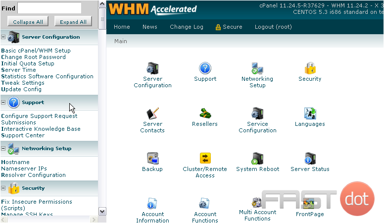 manage bandwidth limits in WHM