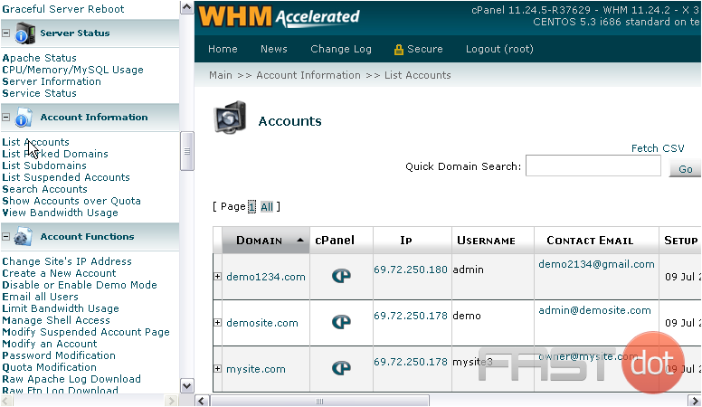 Change an account owner in WHM