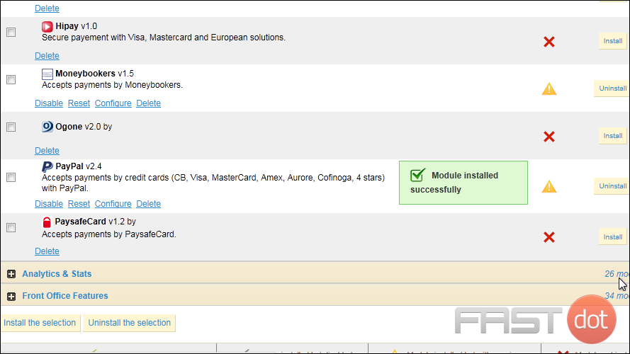 5) After the module has installed, click Configure.