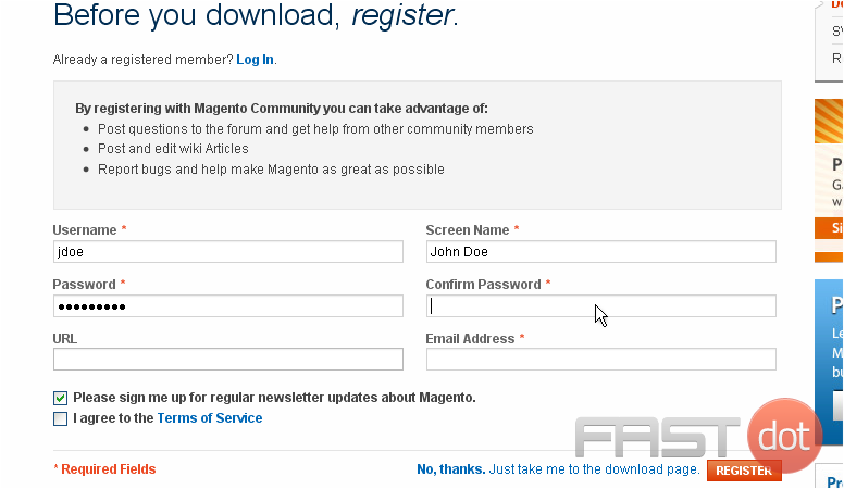 how to install Magento