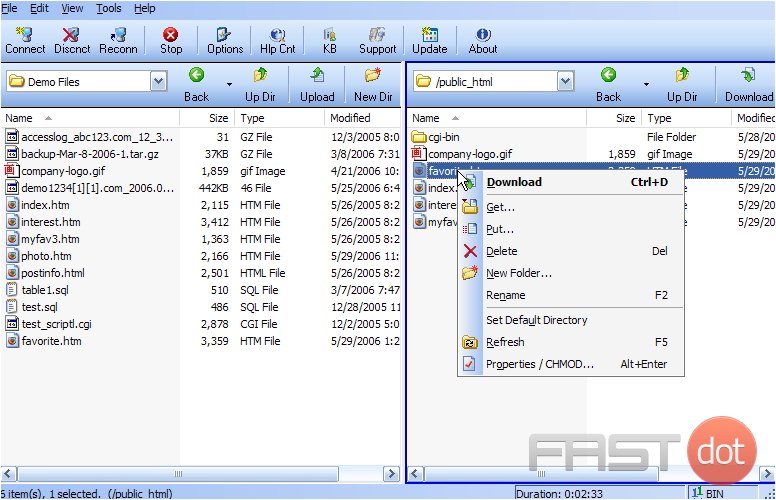 9) Right-click the file for which you want to change permissions.