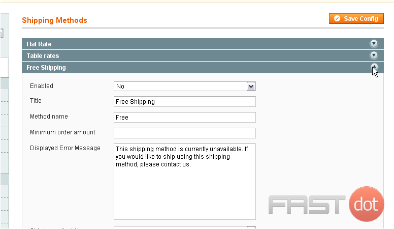 13) You can also set up free shipping