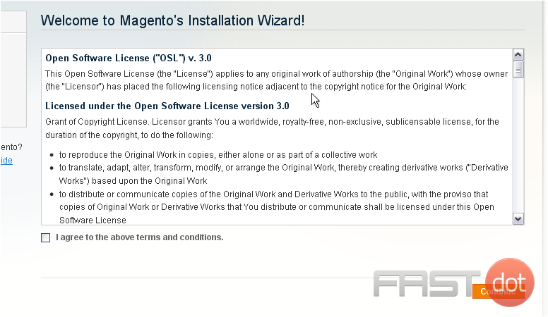 17) Once all the files have been uploaded, go to your web browser and enter the address where you uploaded the Magento folder
