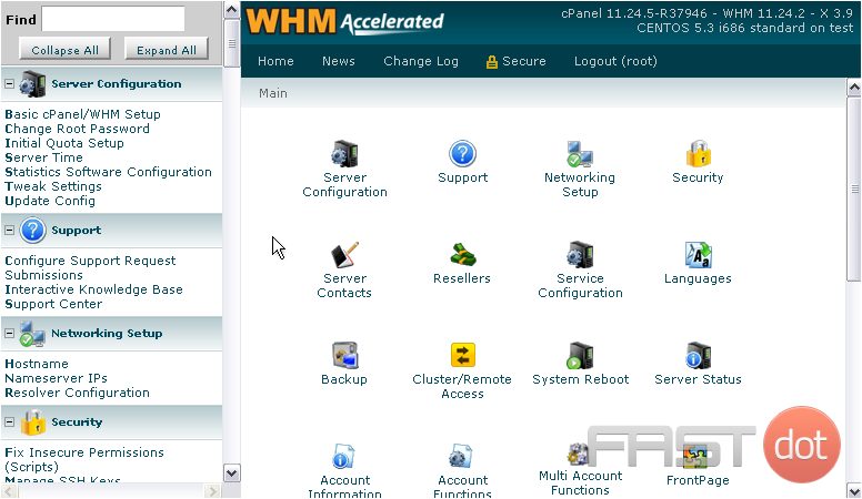 1) To manually run cPanel's update script, go to the cPanel section.