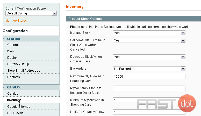 Here, you can manage options related to the stock, quantity, and backorders