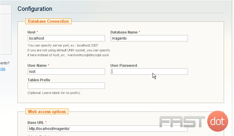 24) Enter the password for the database username
