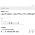 Create photo albums in Gallery2