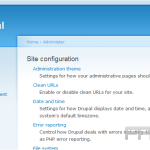 Site configuration in Drupal