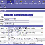 Create calendar entries in Horde