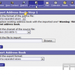 Import contacts into Horde
