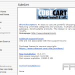 Installing CubeCart from Fantastico