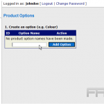 Add product options in CubeCart