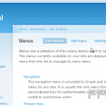 Create menus in Drupal