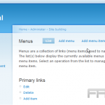 Manage menus in Drupal