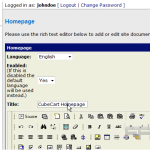 Configure your home page in CubeCart