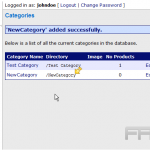 Add categories in CubeCart