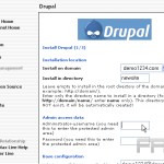Installing Drupal from Fantastico