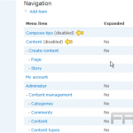 Manage menus in Drupal