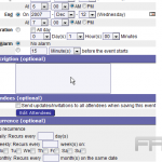 Create calendar entries in Horde