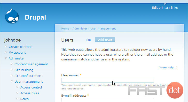 manage users in Drupal