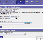 Import contacts into Horde