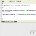 Configure your home page in CubeCart