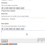 Create photo albums in Gallery2