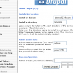 Installing Drupal from Fantastico
