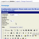 Configure your home page in CubeCart