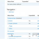 Manage menus in Drupal