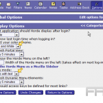 Configure global options in Horde