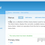Manage menus in Drupal