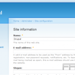 Site configuration in Drupal