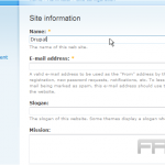 Site configuration in Drupal
