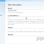 Site configuration in Drupal