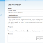 Site configuration in Drupal