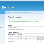 Site configuration in Drupal