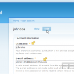 Setting up your account information in Drupal
