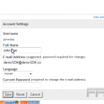 Edit your account information in Gallery2