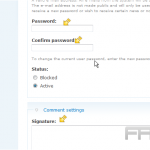 Setting up your account information in Drupal