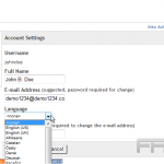 Edit your account information in Gallery2