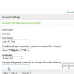 Edit your account information in Gallery2