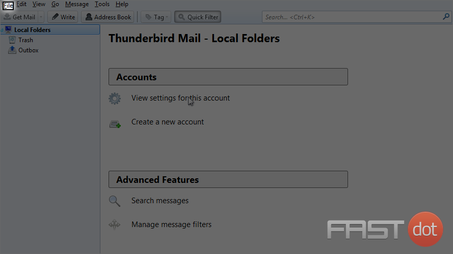 Setup a POP email account in ThunderBird