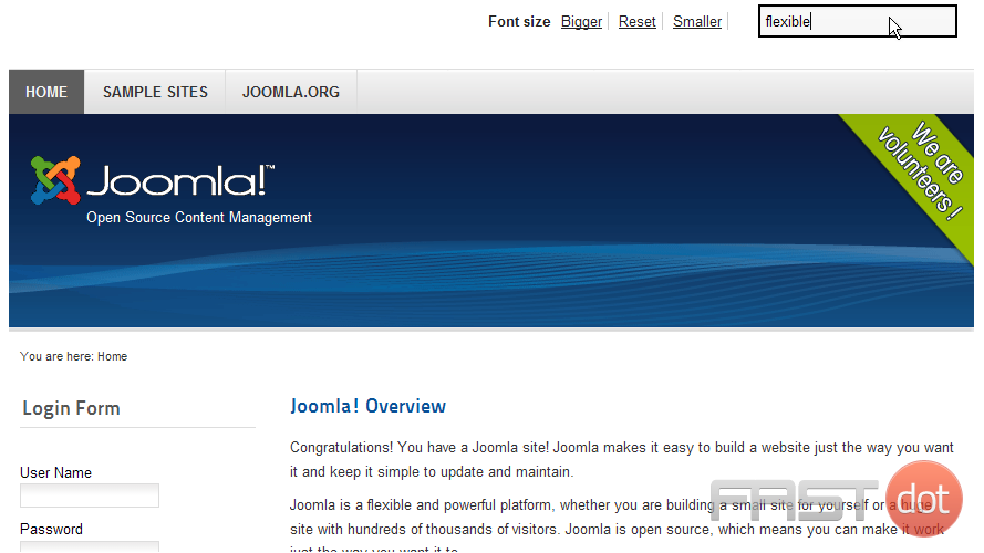 Joomla Web hosting